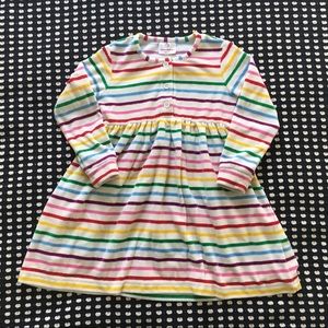 Hanna Andersson White Rainbow Stripe Dress 🌈